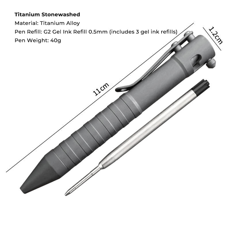 Bolt Action Tactical Pen - Titanium Alloy Retractable Signature Pen EDC Business Metal Pen